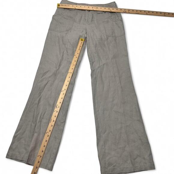 INC International Concepts Vintage 100% Linen Low Rise Flared Going Out Size 0 - Picture 4 of 5